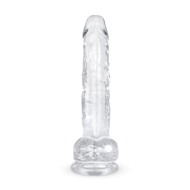 Jelly Dildo mit Hoden - 19 cm