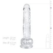 Jelly Dildo mit Hoden - 19 cm