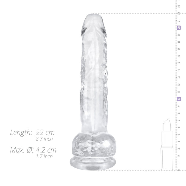 Jelly Dildo mit Hoden - 19 cm
