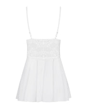 Babydoll Set Mit Spitze - Weiß