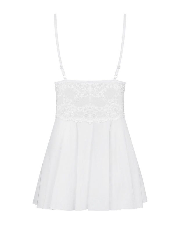 Babydoll Set Mit Spitze - Weiß