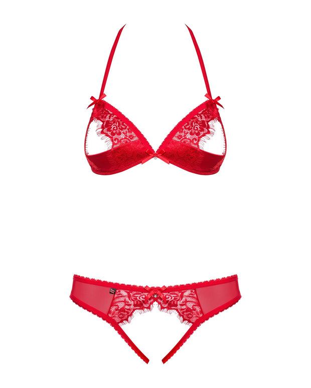 Obsessive - 870-sec-3 Zweiteiliges Set - Rot