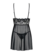 Idillia Babydoll und Tanga - Schwarz
