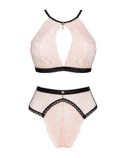 Lilines Spitzen-BH-Set - Rosa