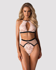 Lilines Spitzen-BH-Set - Rosa