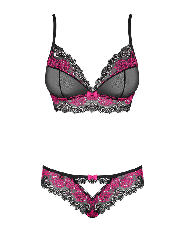 Tulia 2-Delige BH Set - Zwart/Roze