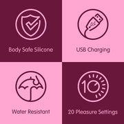 Skins Rose Buddies - Der Rose Flutterz Vibrator - Bordeaux