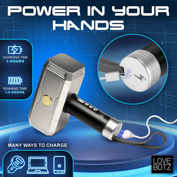 XR Brands - Thunder Stroker Saugender Masturbator - Silber & Schwarz