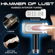 XR Brands - Thunder Stroker Saugender Masturbator - Silber & Schwarz