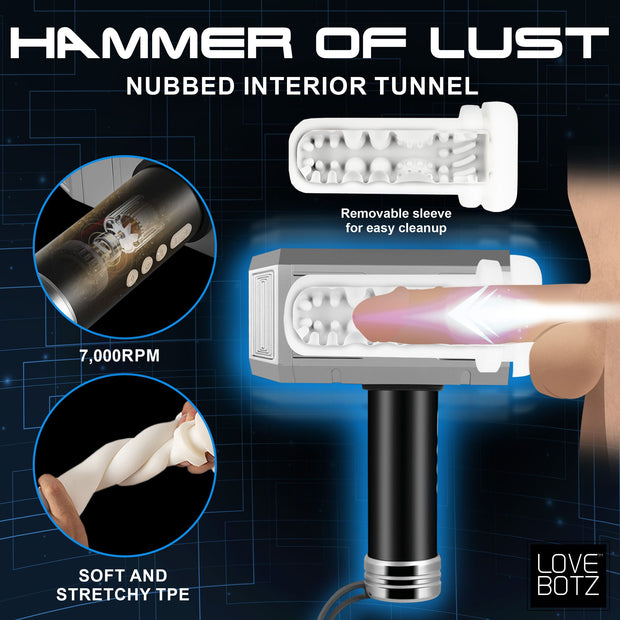 XR Brands - Thunder Stroker Saugender Masturbator - Silber & Schwarz