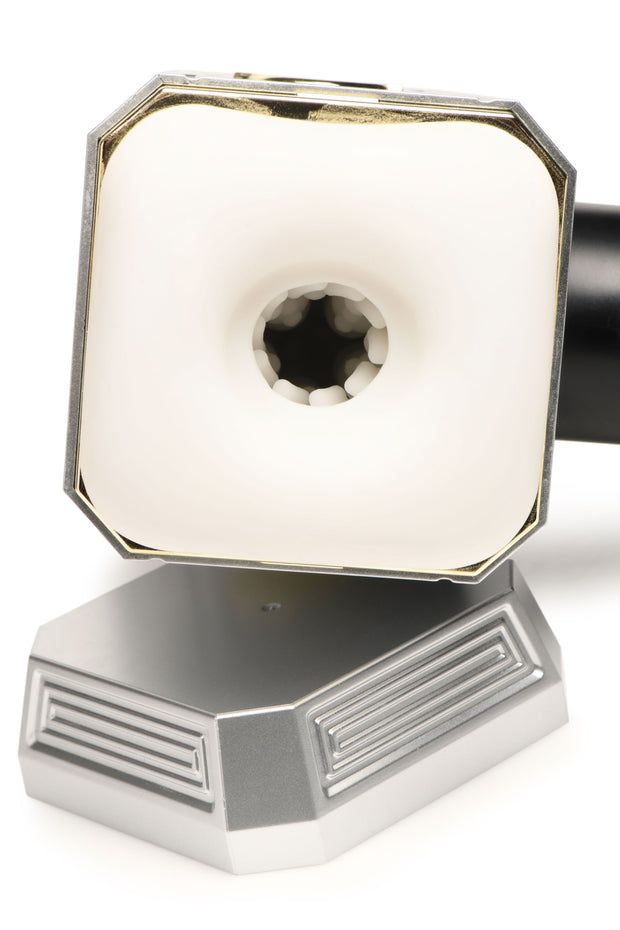 XR Brands - Thunder Stroker Saugender Masturbator - Silber & Schwarz