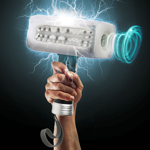XR Brands - Thunder Stroker Saugender Masturbator - Silber & Schwarz