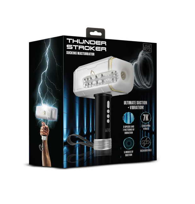 XR Brands - Thunder Stroker Saugender Masturbator - Silber & Schwarz