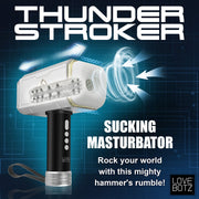 XR Brands - Thunder Stroker Saugender Masturbator - Silber & Schwarz