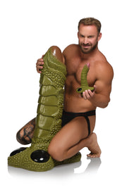 XR Brands - Riesiger Schuppiger Sumpfmonster-Dildo - Grün