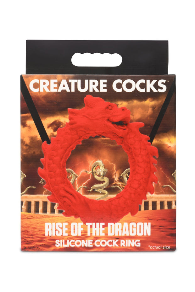 XR Brands - Aufstieg des Drachen Silikon Penisring - Rot