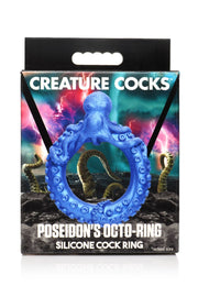 XR Brands - Poseidons Octo-Ring Silikon-Penisring - Blau