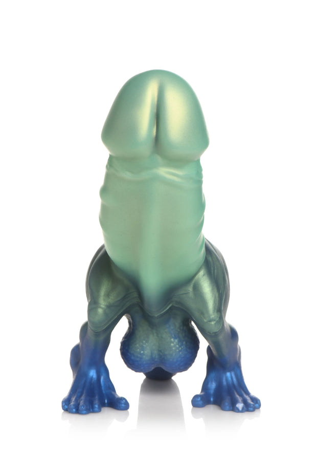 XR Brands - Jurassic Cock Dinosaurier Dildo - Grün & Blau
