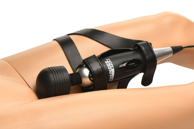 XR Brands - Thunder Strap Wand Oberschenkel-Harness - Schwarz
