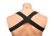 XR Brands - Brustgeschirr mit Armbändern - Schwarz