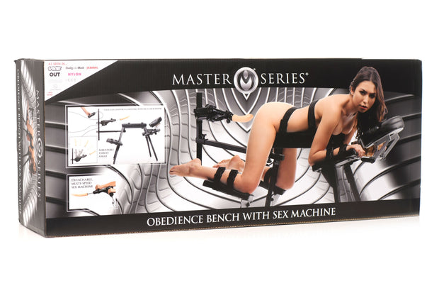 XR Brands - Gehorsamsbank mit Sexmaschine - Schwarz