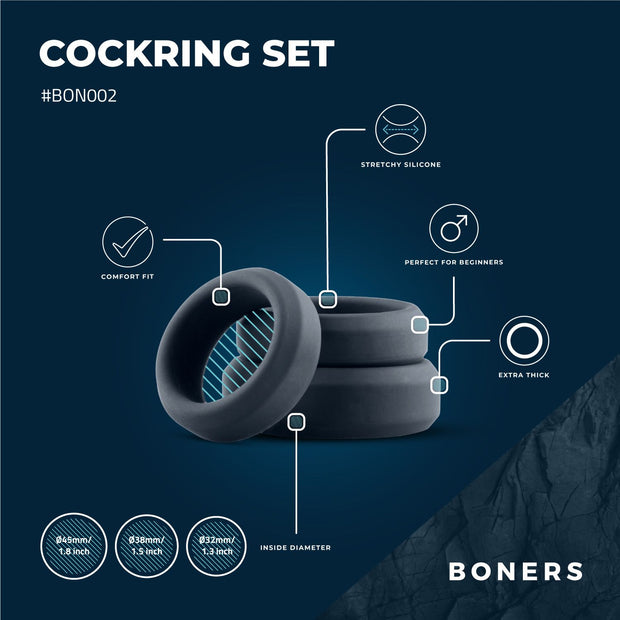 Boners 3 Ring kit (flat rings)
