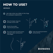 Boners Cockring En Ballstretcher - Grijs