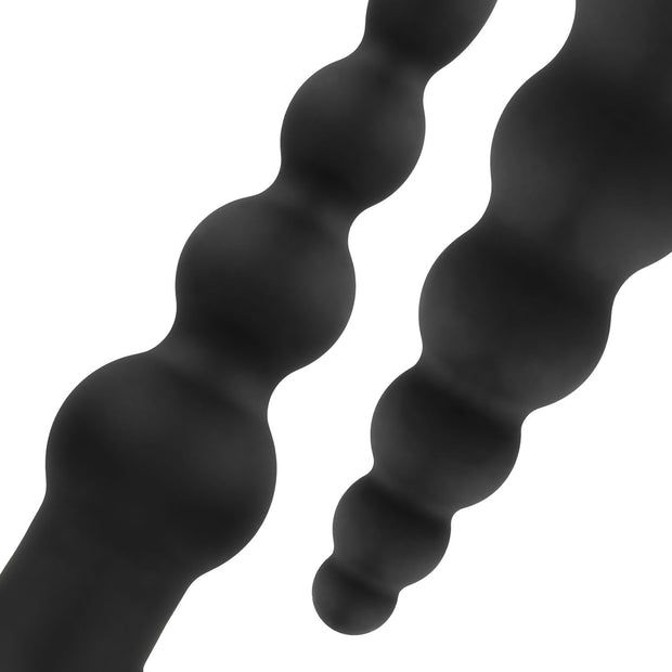 Anale Plugs mit Bullet-Vibrator - Schwarz