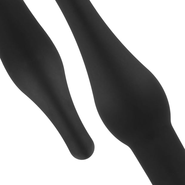 Anale Plugs mit Bullet-Vibrator - Schwarz
