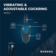 Boners Verstellbarer Penisring - Blau