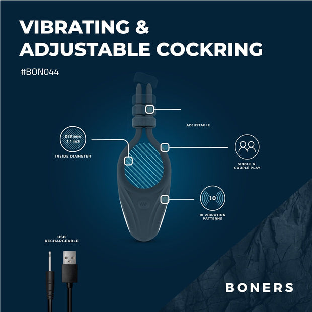 Boners Verstellbarer Penisring - Blau