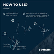Boners Triple Penisring - Blau
