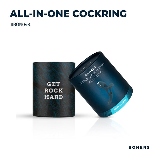 Boners Triple Penisring - Blau