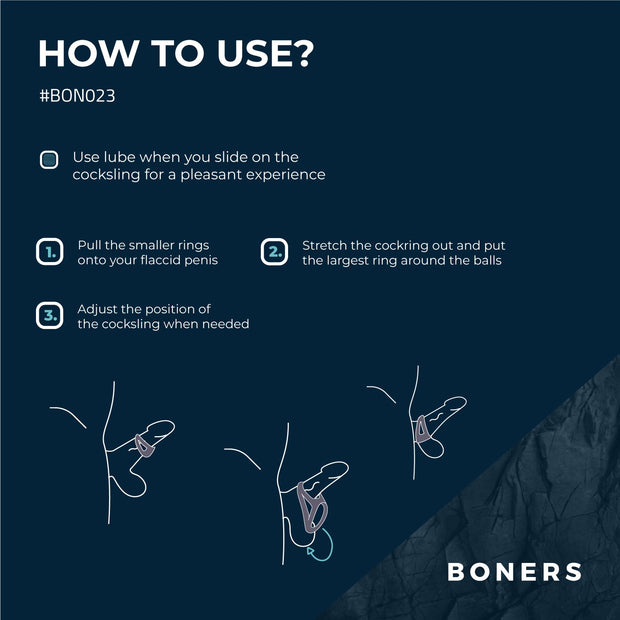 Boners Open Cocksling - Cockring En Ballstretcher