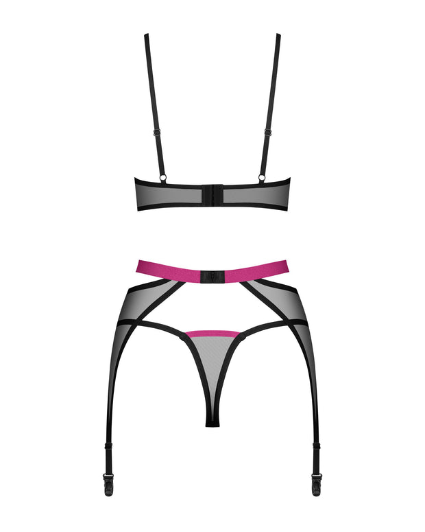 Obsessive - Novenes 3-teiliges Set - Schwarz/Lila