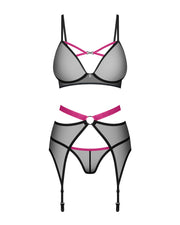 Obsessive - Novenes 3-teiliges Set - Schwarz/Lila