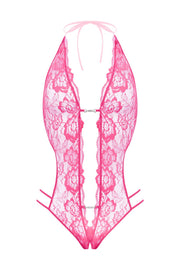 Ouvert Spitzen Body Renee - pink