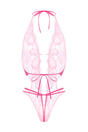 Ouvert Spitzen Body Renee - pink
