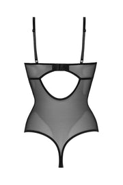 Ouvert Wetlook-Body Vesper- schwarz