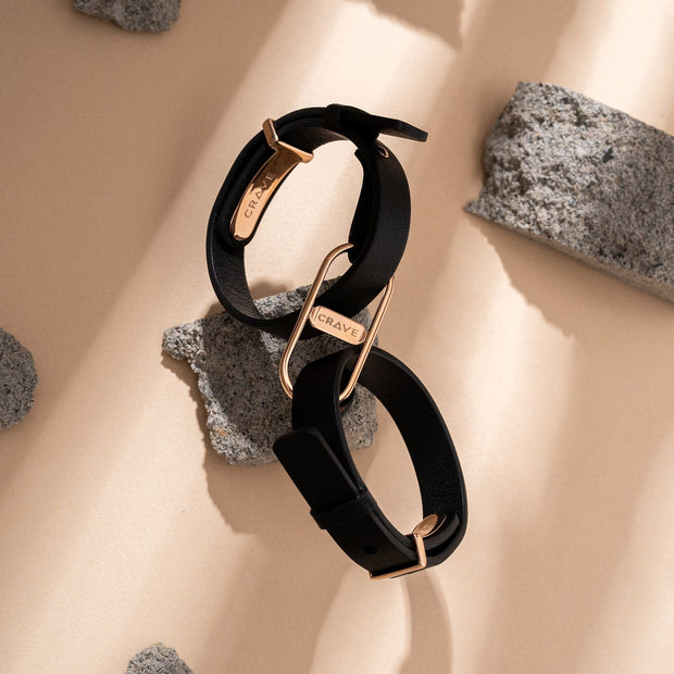 Crave - ICON Cuffs Black/Rose Gold