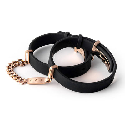 Crave - ID Handschellen - Schwarz/Roségold