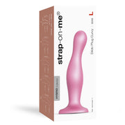 Strap-On-Me - Dildo Plug Curvy Metallic Sugar Pink L