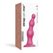 Strap-On-Me - Dildo Plug Beads Metallic Raspberry Pink L