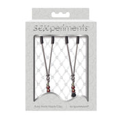 Sportsheets – S&M Ruby Brustklemmen – Schwarz/Rot