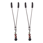 Sportsheets – S&M Ruby Brustklemmen – Schwarz/Rot