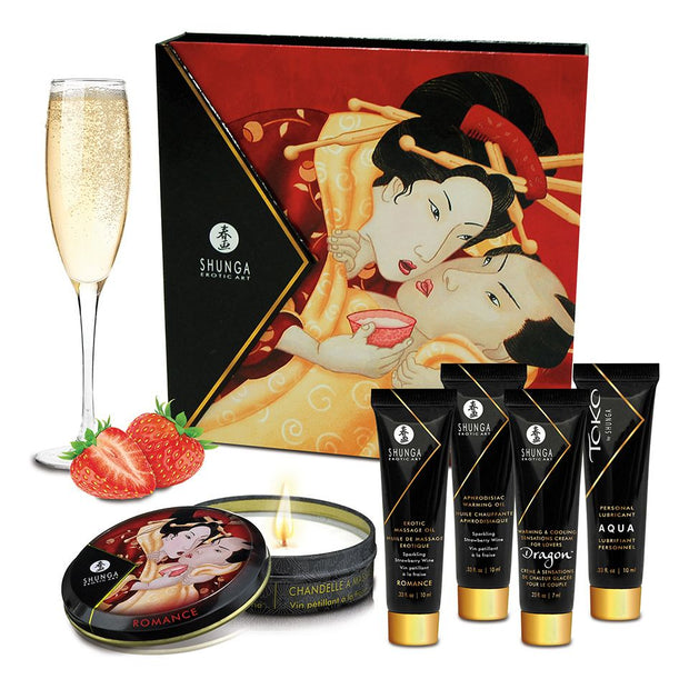 5-teiliges Wellness-Paket Sparkling Strawberry Wine-Divers, Einheitsgröße