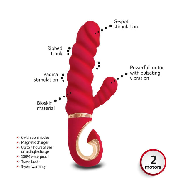 G-Vibe – GCANDY MINI Dual Motor Vibrator – Rot