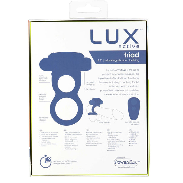 Lux Active – TRIAD Vibrations-Doppelring – Blau