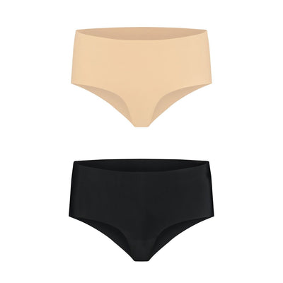 Bye Bra - Invisible High Brief Nude + Black S