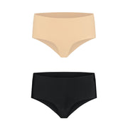 Bye Bra - Invisible High Brief Nude + Black S